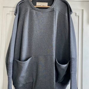 Burberry Gray fleece Crewneck Jacket for Men